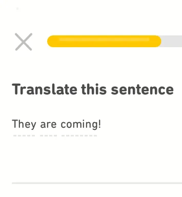 Translate the sentence "they are coming"