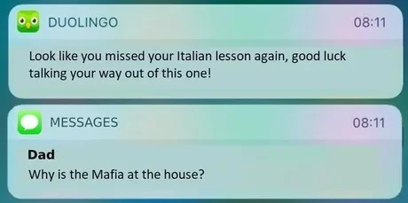 missed your italian lesson